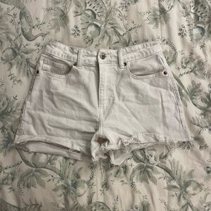 White Denim Cut-Off Shorts